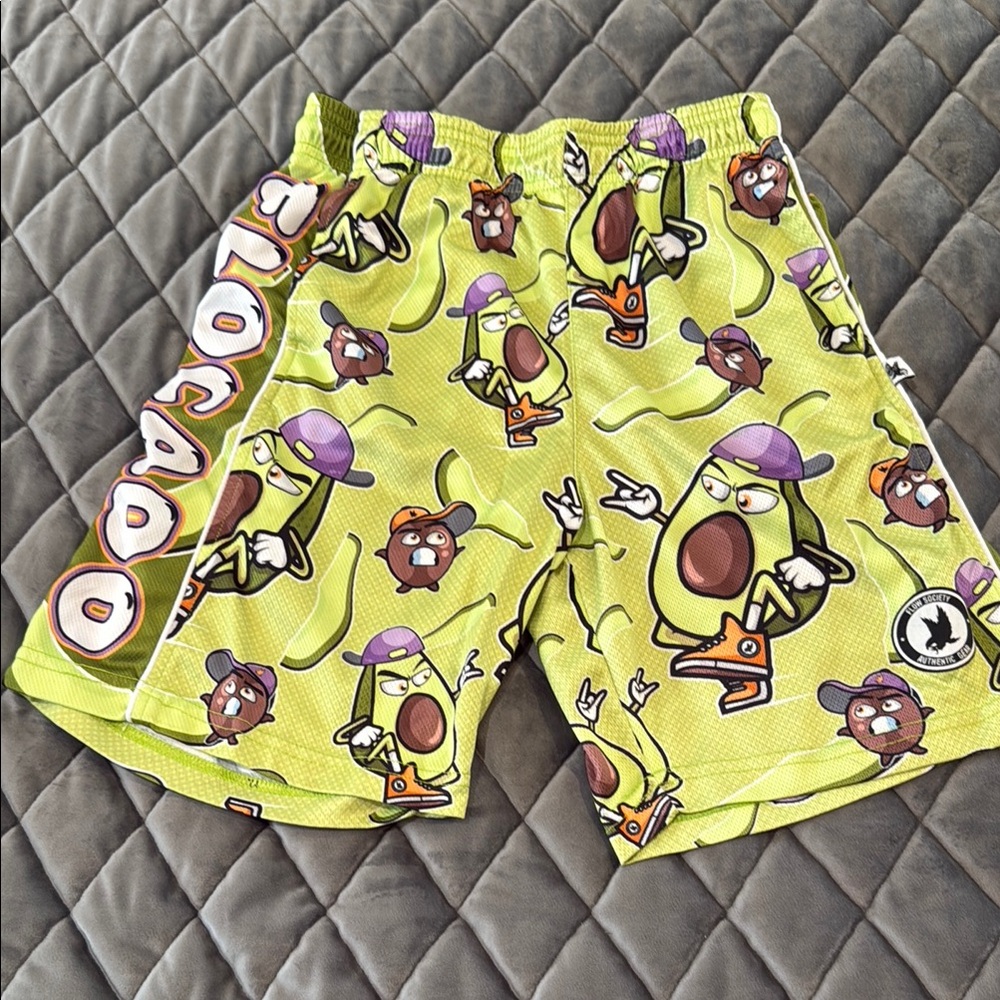 Boys SZ L FLOW SOCIETY Avocado Graphic Shorts